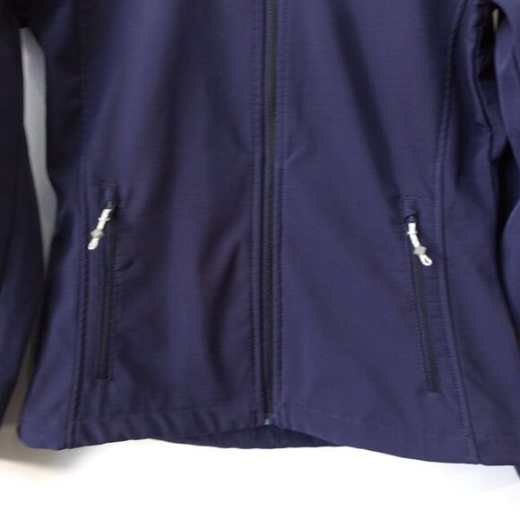 REGATTA Blue Hooded Jacket Women XS Soft Shell Zip Stretch Outdoor Trails Ared - Picture 10 of 15